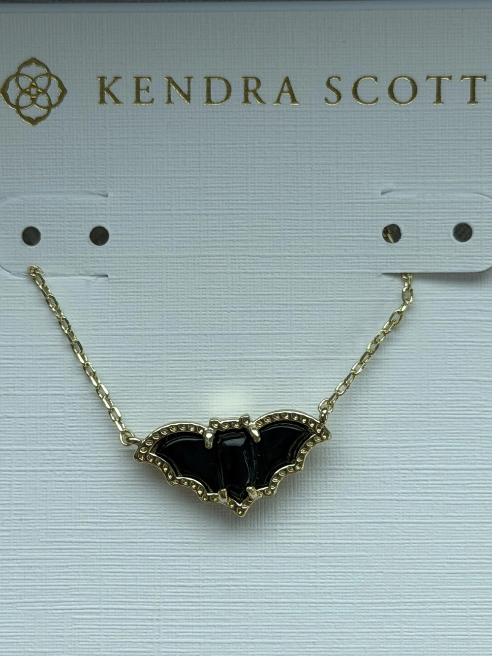 Kendra Scot Black Bat Pendant Necklace - Picture 2 of 3